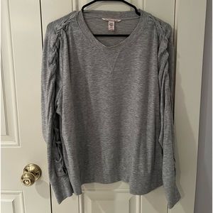 Grey Braided Sleeve Victoria Secret Long Sleeve XL